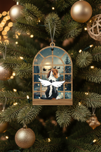 [2D FLAT ACRYLIC] Beagle Memorial Christmas Ornament | Keepsake for Loss of a Beloved Dog