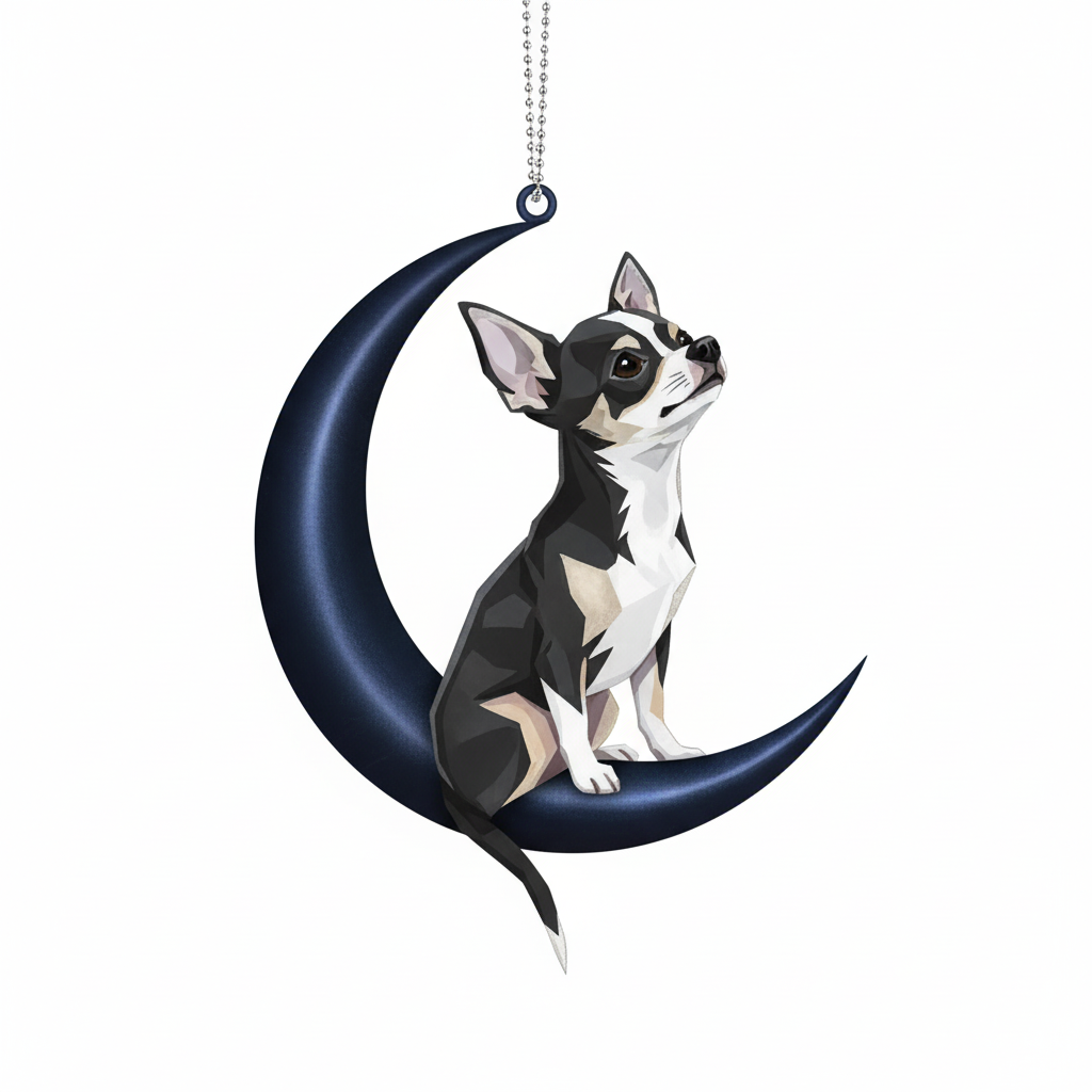 [2D FLAT ACRYLIC] Chihuahua Memorial Ornament | In Loving Memory Christmas Keepsake & Loss of Pet Gift
