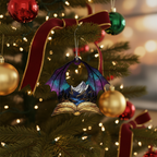 [2D FLAT ACRYLIC] Book Lovers Ceramic Christmas Ornament – Keepsake Gift for Readers & Librarians