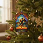 [2D FLAT ACRYLIC] Enchanting Book Christmas Ornament – Keepsake Gift for Book Lovers