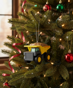 [2D FLAT ACRYLIC] Red Truck Christmas Ornament with Tree | Vintage Trucker Gift for Holiday Decor