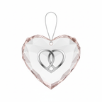 [2D FLAT ACRYLIC] 50th Golden Anniversary Glass Ornament – Heart-Shaped Keepsake Gift for Couples
