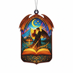 [2D FLAT ACRYLIC] Enchanting Book Christmas Ornament – Keepsake Gift for Book Lovers