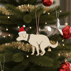 [2D FLAT ACRYLIC] Funny Dog Pooping Ornament 2025 – Hilarious Christmas Gag Gift