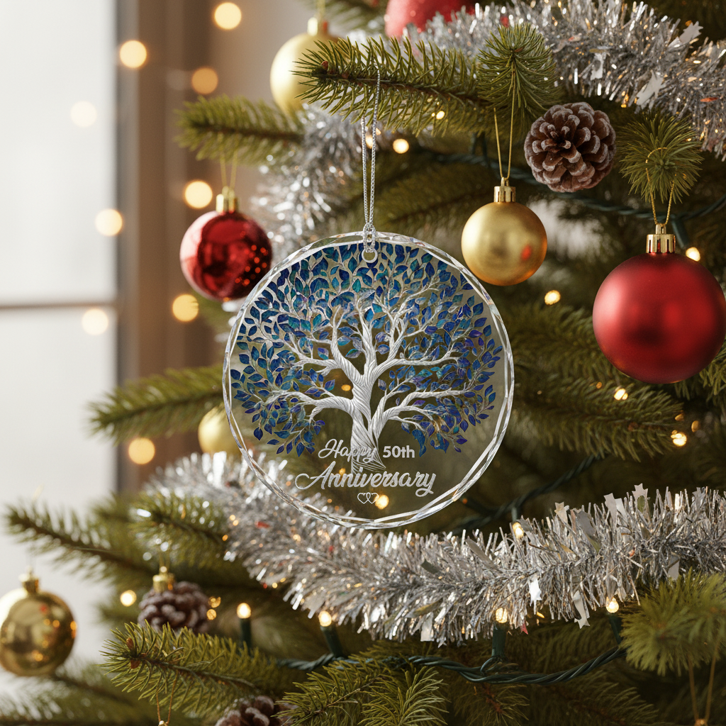 [2D FLAT ACRYLIC] 30th Pearl Anniversary Ornament 2025 – Keepsake Wedding Gift for Couples