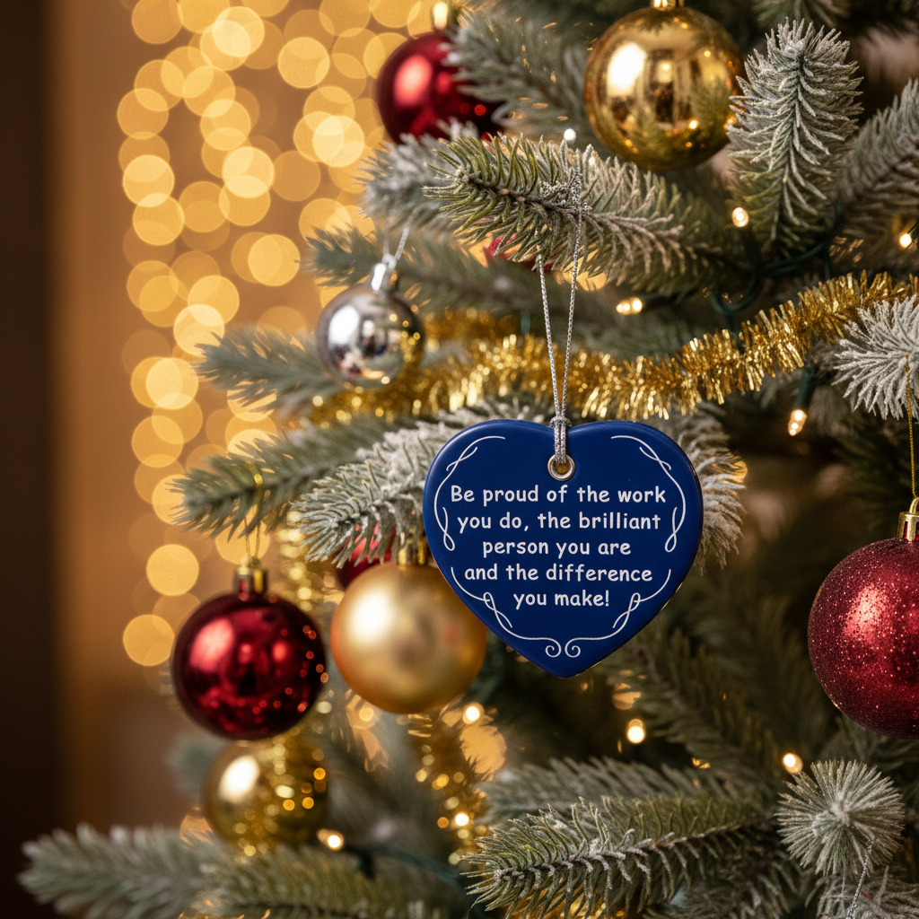 [2D FLAT ACRYLIC] Inspirational Thank You Keepsake Ornament – Perfect Gift for a Coworker or Teacher