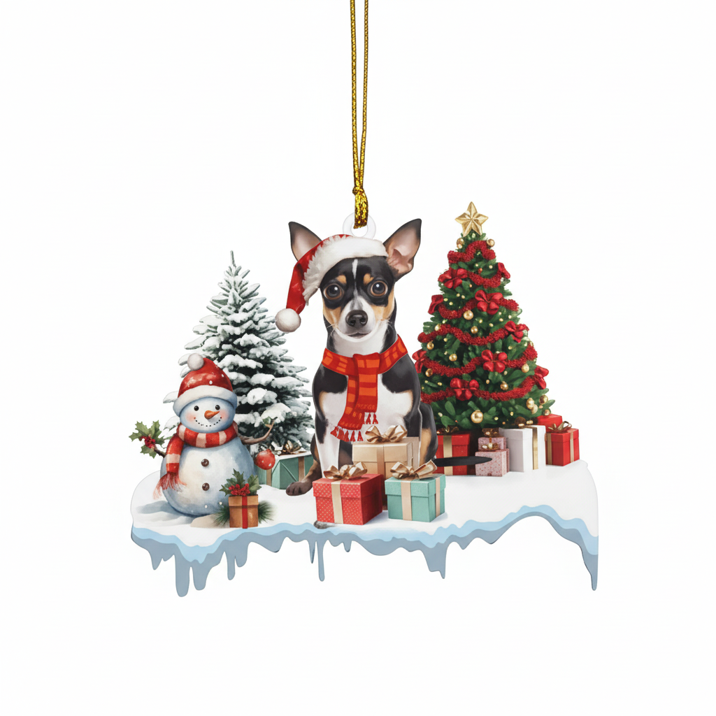 [2D FLAT ACRYLIC] Adorable Black Cat Christmas Ornament – Festive Keepsake Gift for Cat Lovers