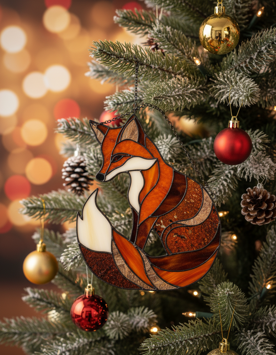 [2D FLAT ACRYLIC] Charming Fox Hanging Ornament – Acrylic Window Decor & Gift for Fox Lovers