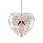 [2D FLAT ACRYLIC] 10th Anniversary Ceramic Heart Ornament – Wedding Anniversary Gift for Couple