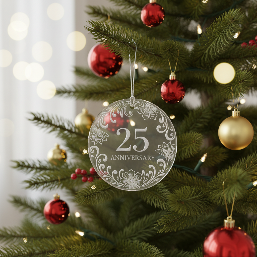 [2D FLAT ACRYLIC] Personalized Photo Memorial Ornament – Heartfelt Sympathy Gift for Loss of Father