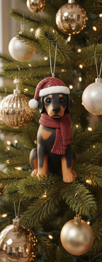 [2D FLAT ACRYLIC] Bulldog Christmas Ornament | Festive Holiday Decor for Dog Lovers