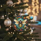 [2D FLAT ACRYLIC] Acrylic Honey Bee Christmas Ornament | Charming Holiday Tree Decor | Thoughtful Gift for Bee Lovers