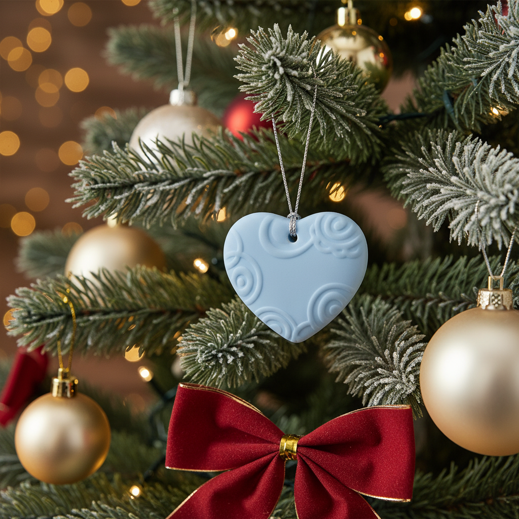 [2D FLAT ACRYLIC] Thinking of You Ceramic Heart Ornament – Sending a Hug Keepsake Gift