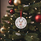 [2D FLAT ACRYLIC] Baby's First Christmas Ornament 2025 - Ceramic Keepsake Gift for Newborn Boy or Girl