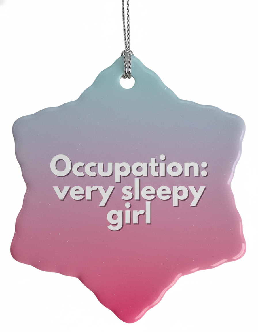 [2D FLAT ACRYLIC] Adorable Corgi Santa Sleigh Christmas Ornament – Porcelain Gift for Dog Lovers