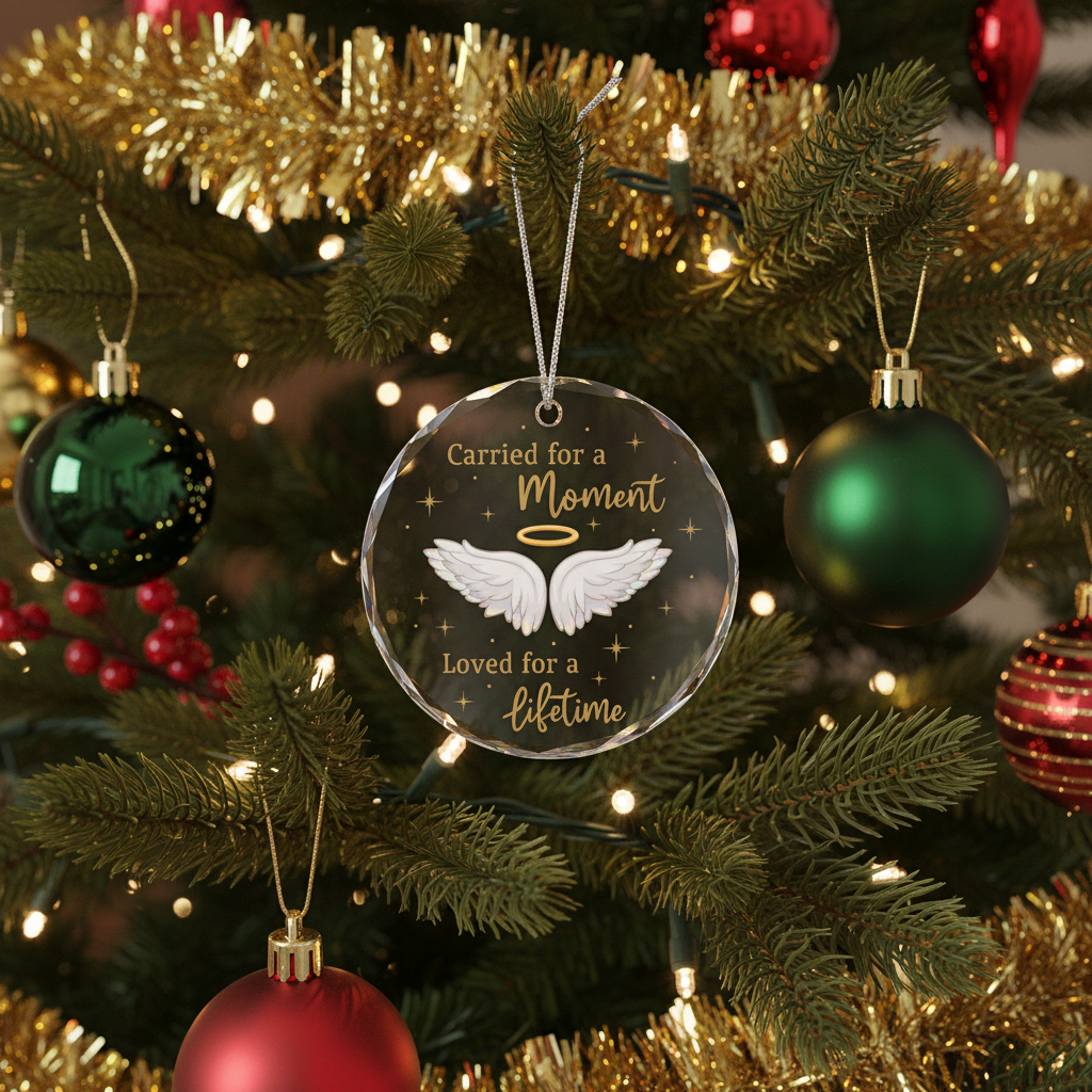 [2D FLAT ACRYLIC] Angel Baby Memorial Ornament 2025 – Heartfelt Miscarriage & Baby Loss Sympathy Gift