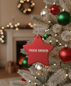 [2D FLAT ACRYLIC] Funny Trucker Christmas Ornament | 'I Hate Being Sexy' Truck Driver Gift