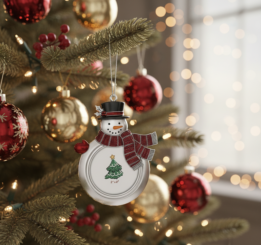 [2D FLAT ACRYLIC] Cute Cowboy Frog Christmas Ornament – Funny Holiday Gift for Frog & Music Lovers