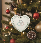 [2D FLAT ACRYLIC] Baby's First Christmas Ornament 2025 | Heart Keepsake Gift for New Mom & Dad