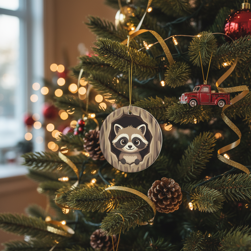 [2D FLAT ACRYLIC] Funny Highland Cow Christmas Ornament – Unique Holiday Decor Gift