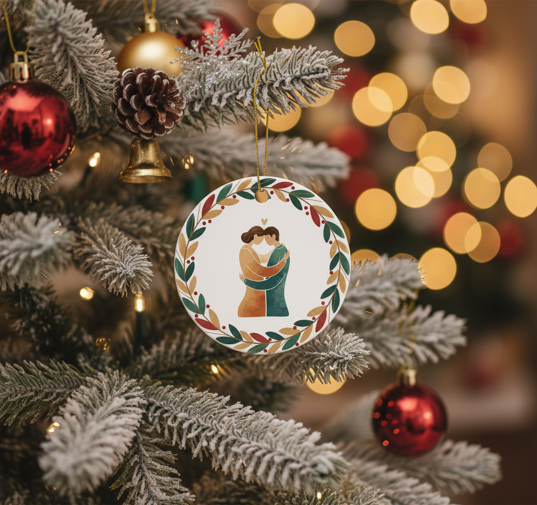 [2D FLAT ACRYLIC] Angel Wings Mom Memorial Ornament – Heartfelt Sympathy Gift for Loss of Mother