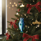 [2D FLAT ACRYLIC] Fisherman & Big Bass Fishing Ornament – Unique Gift for Anglers