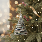 [2D FLAT ACRYLIC] Book Lover Ornament – Acrylic & Christmas Gift for Readers