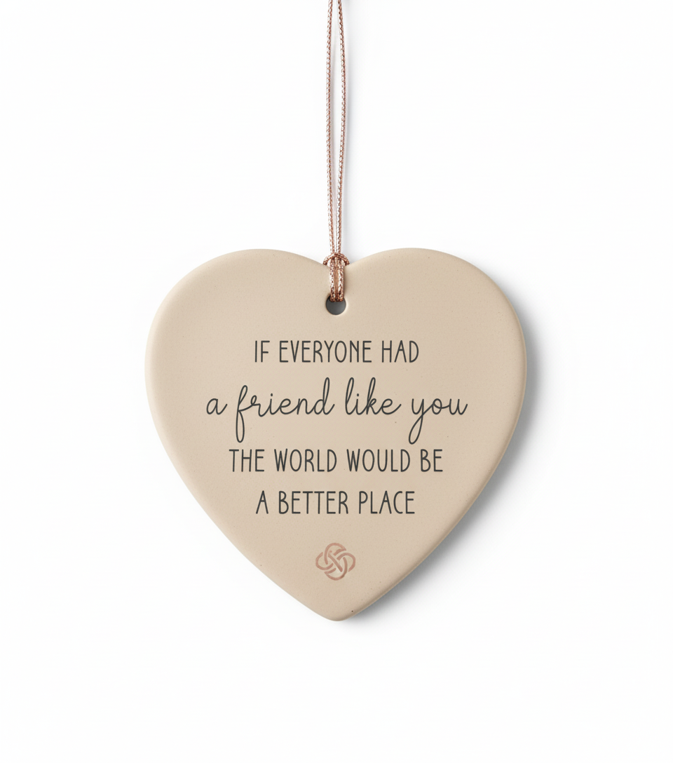 [2D FLAT ACRYLIC] 'A Friend Like You' Friendship Quote Ornament – Heartfelt Gift for Best Friend