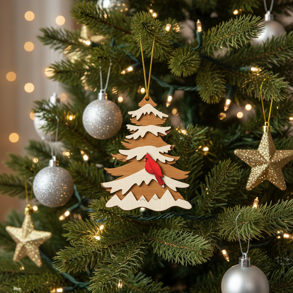 [2D FLAT ACRYLIC] Cardinal Memorial Ornament – Heartfelt Remembrance Gift for Loss of Father