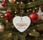 [2D FLAT ACRYLIC] Baby's First Christmas 2025 Ornament – Family of Three Keepsake Gift