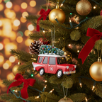 [2D FLAT ACRYLIC] Personalized Truck Driver Christmas Ornament | Custom Big Rig Trucker Gift