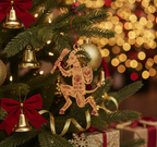 [2D FLAT ACRYLIC] Handmade Felt Corgi in Stocking Christmas Ornament – Gift for Dog Lovers