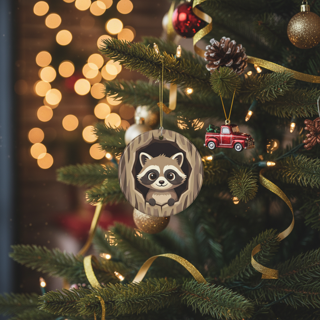 [2D FLAT ACRYLIC] Funny Highland Cow Christmas Ornament – Unique Holiday Decor Gift