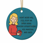 [2D FLAT ACRYLIC] Funny Christmas Ornament – Perfect White Elephant & Gag Gift for Friends