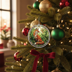 [2D FLAT ACRYLIC] Acrylic Fox Ornament | Charming Christmas Tree Decoration & Fox Lover Gift