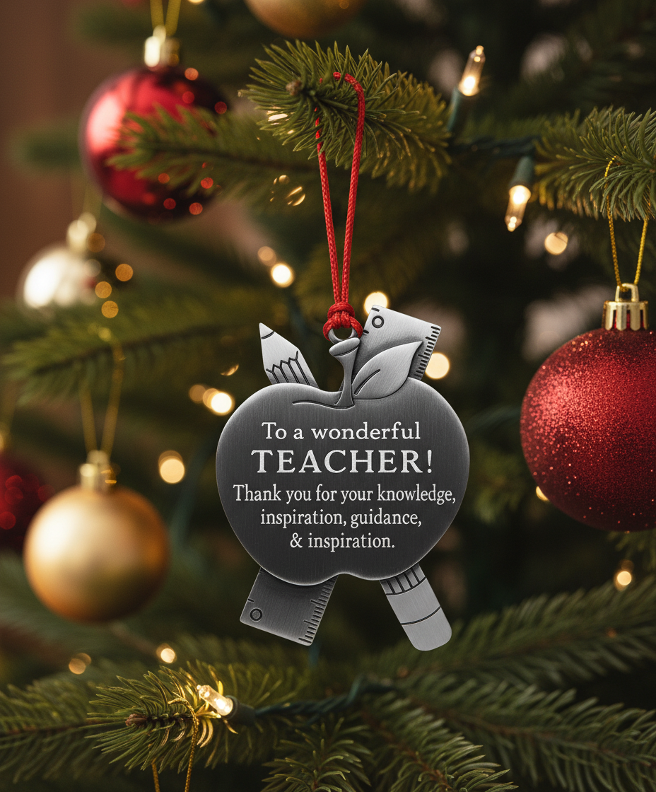 [2D FLAT ACRYLIC] Wonderful Teacher Ornament – Inspirational Thank You Gift for Educators