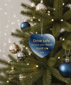 [2D FLAT ACRYLIC] Drive Safe Acrylic Christmas Ornament | Thoughtful Trucker Gift for New Drivers & Loved Ones