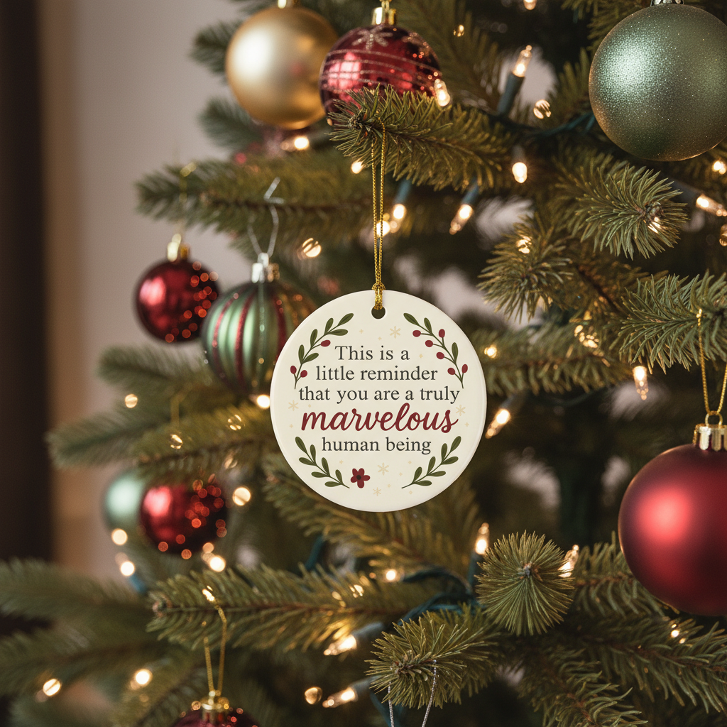 [2D FLAT ACRYLIC] Dog Paw Print Christmas Ornament – Keepsake Gift for Pet Lovers