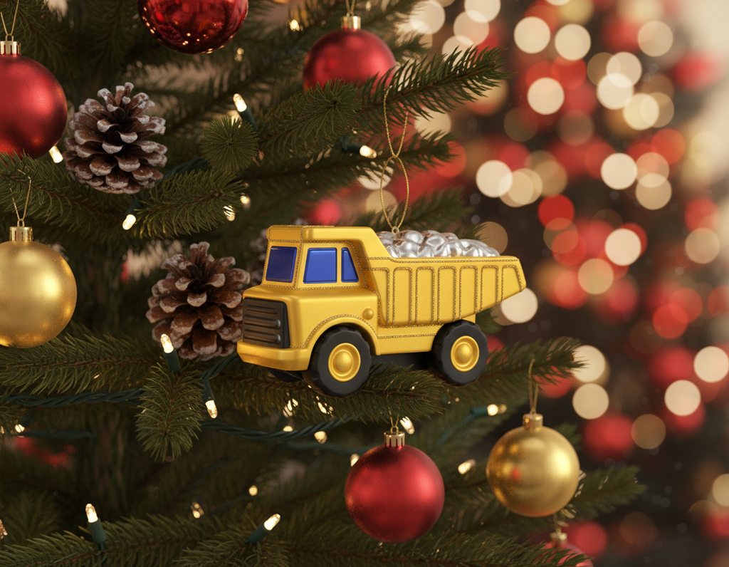 [2D FLAT ACRYLIC] Personalized Big Rig Truck Christmas Ornament | Gift for Truck Driver