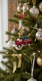 [2D FLAT ACRYLIC] Rolling Coal Diesel Truck Christmas Ornament | Gift for Truck Driver & Mechanic