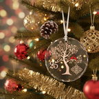 [2D FLAT ACRYLIC] 25th Silver Wedding Anniversary Glass Ornament – Keepsake Gift for Parents & Couples