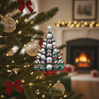 [2D FLAT ACRYLIC] Charming Puffin Christmas Ornament – 2D Acrylic Bird Decor for Animal Lovers