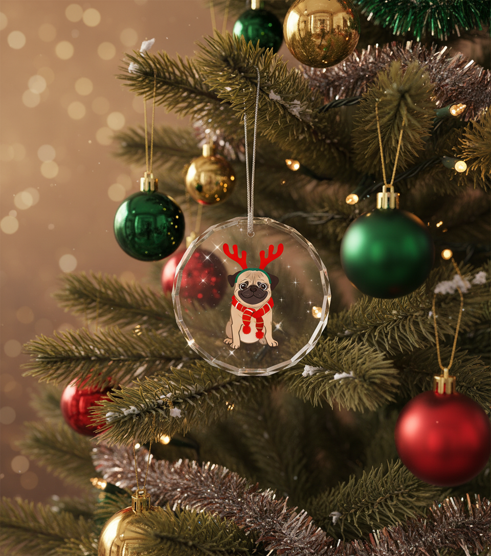 [2D FLAT ACRYLIC] Cavalier King Charles Spaniel Christmas Ornament | Ceramic Dog Lover Decoration