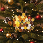 [2D FLAT ACRYLIC] Honey Bee Acrylic Suncatcher – Beautiful Bumblebee Ornament & Gift for Bee Lovers
