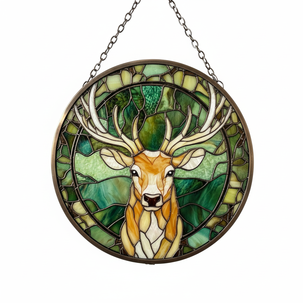 [2D FLAT ACRYLIC] Terrasen Stag Suncatcher – Throne of Glass Inspired Bookish Ornament