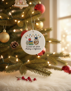 [2D FLAT ACRYLIC] First Year Teacher Ornament 2025 – Ceramic Keepsake Gift for New Teachers