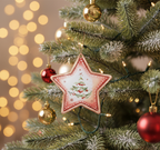[2D FLAT ACRYLIC] Christmas Star Acrylic Ornaments –  Festive Holiday Tree Decor