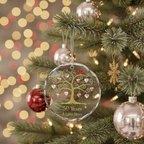 [2D FLAT ACRYLIC] 50th Golden Wedding Anniversary Glass Ornament – Keepsake Gift for Parents & Couples