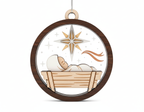 [2D FLAT ACRYLIC] Layered Baby Jesus Ornament SVG - 3D Christmas Laser Cut File