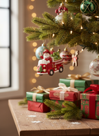 [2D FLAT ACRYLIC] Personalized Big Rig Christmas Ornament | Custom Trucker Gift for Truck Driver